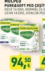 MOLPED PURE & SOFT HİJYENİK PED ÇEŞİTLERİ fiyat ve kampanya bilgisi